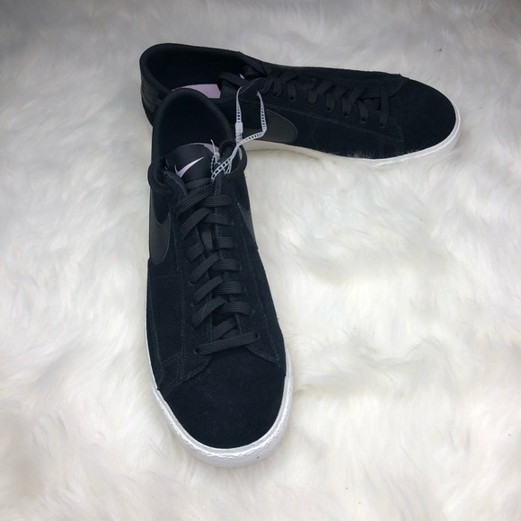 Nike Blazer Low Black Suede Sail Shoes 371760-024 - Picture 6 of 6